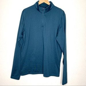 Tesla blue pullover 1/4th zip jacket size L